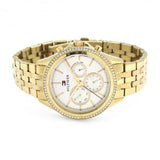 Tommy Hilfiger Ari Multifunction Diamonds Silver Dial Gold Steel Strap Watch for Women - 1781977 Buy Now By Tommy Hilfiger