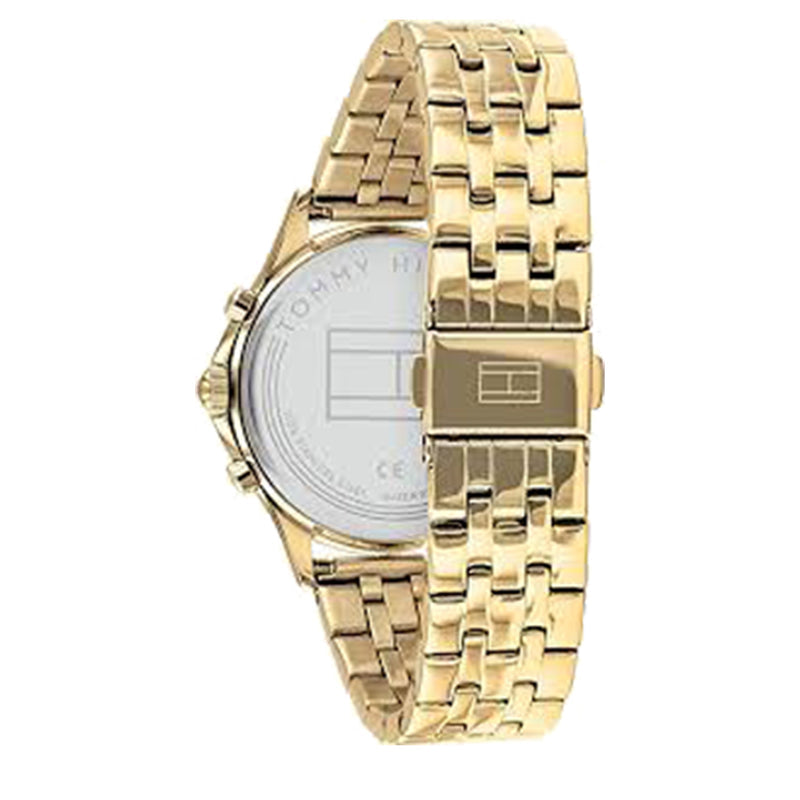 Tommy Hilfiger Ari Multifunction Diamonds Silver Dial Gold Steel Strap Watch for Women - 1781977 Buy Now By Tommy Hilfiger