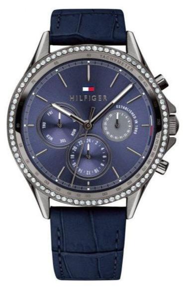 Tommy Hilfiger Ari Quartz Diamonds Blue Dial Blue Leather Strap Watch for Women - 1781979 Buy Now By Tommy Hilfiger