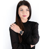 Tommy Hilfiger Ari Diamonds Black Dial Black Leather Strap Watch for Women - 1781981 Buy Now By Tommy Hilfiger