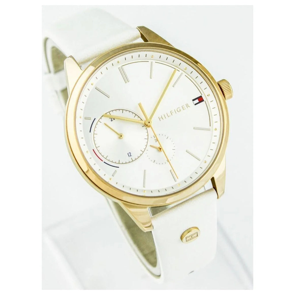 Tommy Hilfiger Brooklyn Quartz White Dial White Leather Strap Watch for Women - 1782018 Buy Now By Tommy Hilfiger