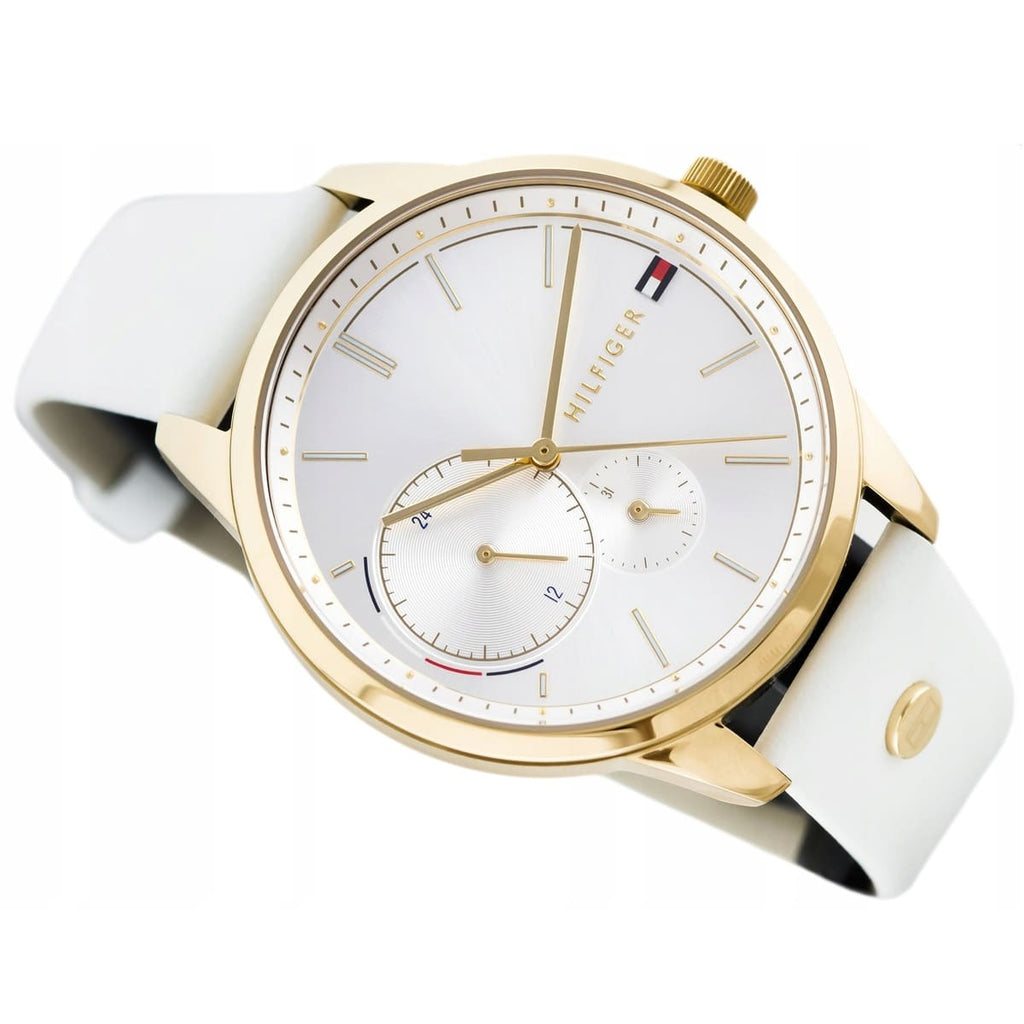 Tommy Hilfiger Brooklyn Quartz White Dial White Leather Strap Watch for Women - 1782018 Buy Now By Tommy Hilfiger