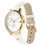 Tommy Hilfiger Brooklyn Quartz White Dial White Leather Strap Watch for Women - 1782018 Buy Now By Tommy Hilfiger