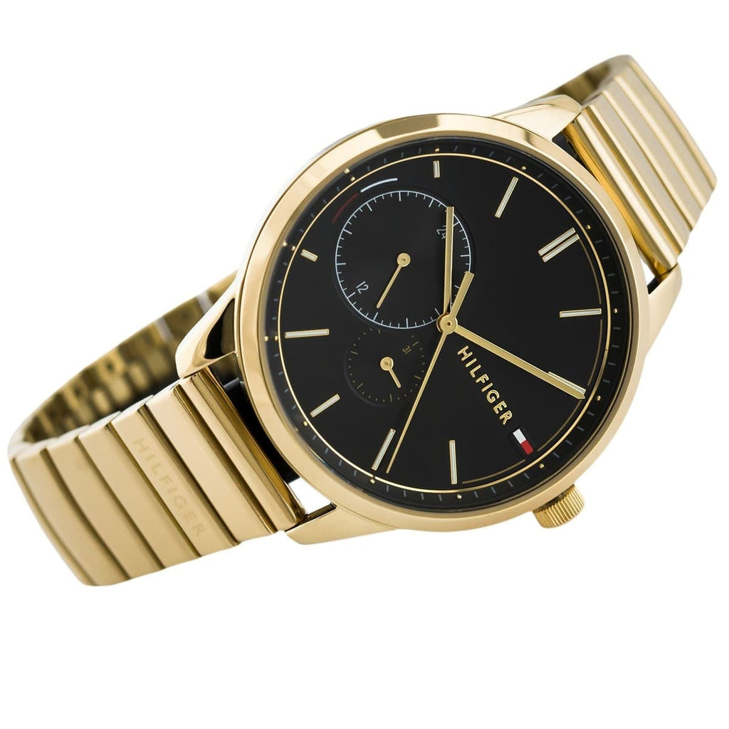 Tommy Hilfiger Brooke Black Dial Gold Steel Strap Watch for Women - 1782019 Buy Now By Tommy Hilfiger