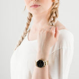 Tommy Hilfiger Brooke Black Dial Gold Steel Strap Watch for Women - 1782019 Buy Now By Tommy Hilfiger