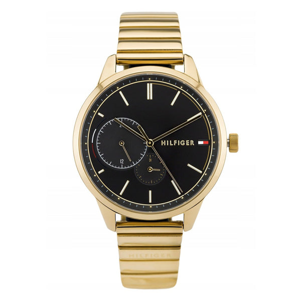 Tommy Hilfiger Brooke Black Dial Gold Steel Strap Watch for Women - 1782019 Buy Now By Tommy Hilfiger
