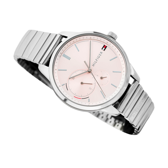Tommy Hilfiger Brooke Pink Dial Silver Steel Strap Watch for Women - 1782020 Buy Now By Tommy Hilfiger