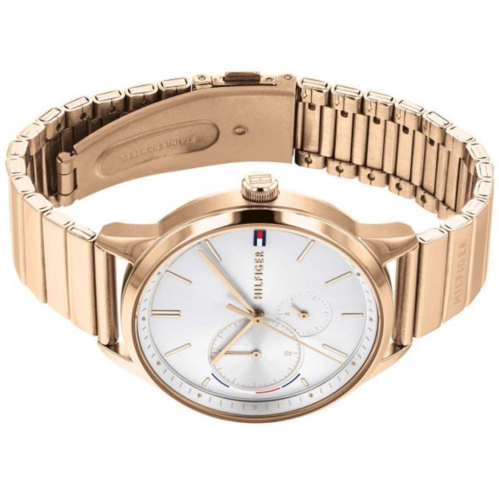 Tommy Hilfiger Brooke Silver Dial Rose Gold Steel Strap Watch for Women - 1782021 Buy Now By Tommy Hilfiger