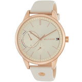 Tommy Hilfiger Brooke Quartz White Dial Cream Leather Strap Watch for Women - 1782022 Buy Now By Tommy Hilfiger