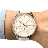 Tommy Hilfiger Brooke Quartz White Dial Cream Leather Strap Watch for Women - 1782022 Buy Now By Tommy Hilfiger