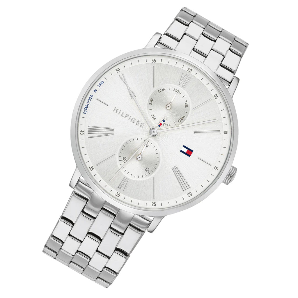 Tommy Hilfiger Jenna Quartz White Dial Silver Steel Strap Watch for Women - 1782068 Buy Now By Tommy Hilfiger
