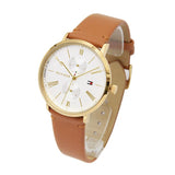 Tommy Hilfiger Jenna Quartz White Dial Brown Leather Strap Watch for Women - 1782073 Buy Now By Tommy Hilfiger