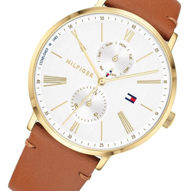 Tommy Hilfiger Jenna Quartz White Dial Brown Leather Strap Watch for Women - 1782073 Buy Now By Tommy Hilfiger