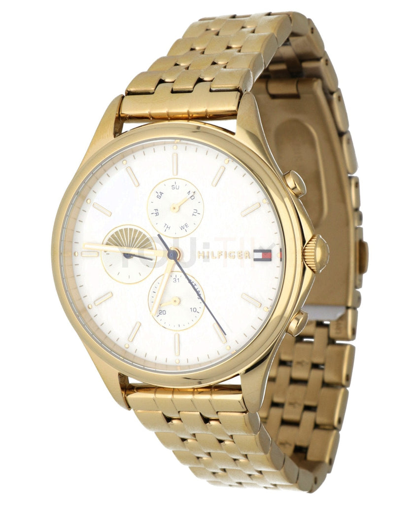 Tommy Hilfiger Whitney Chronograph Quartz Mother of Pearl White Dial Gold Steel Strap Watch For Women - 1782121 Buy Now By Tommy Hilfiger