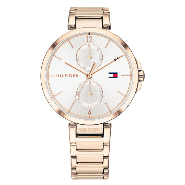 Tommy Hilfiger Angela Quartz White Dial Rose Gold Steel Strap Watch for Women - 1782124 Buy Now By Tommy Hilfiger