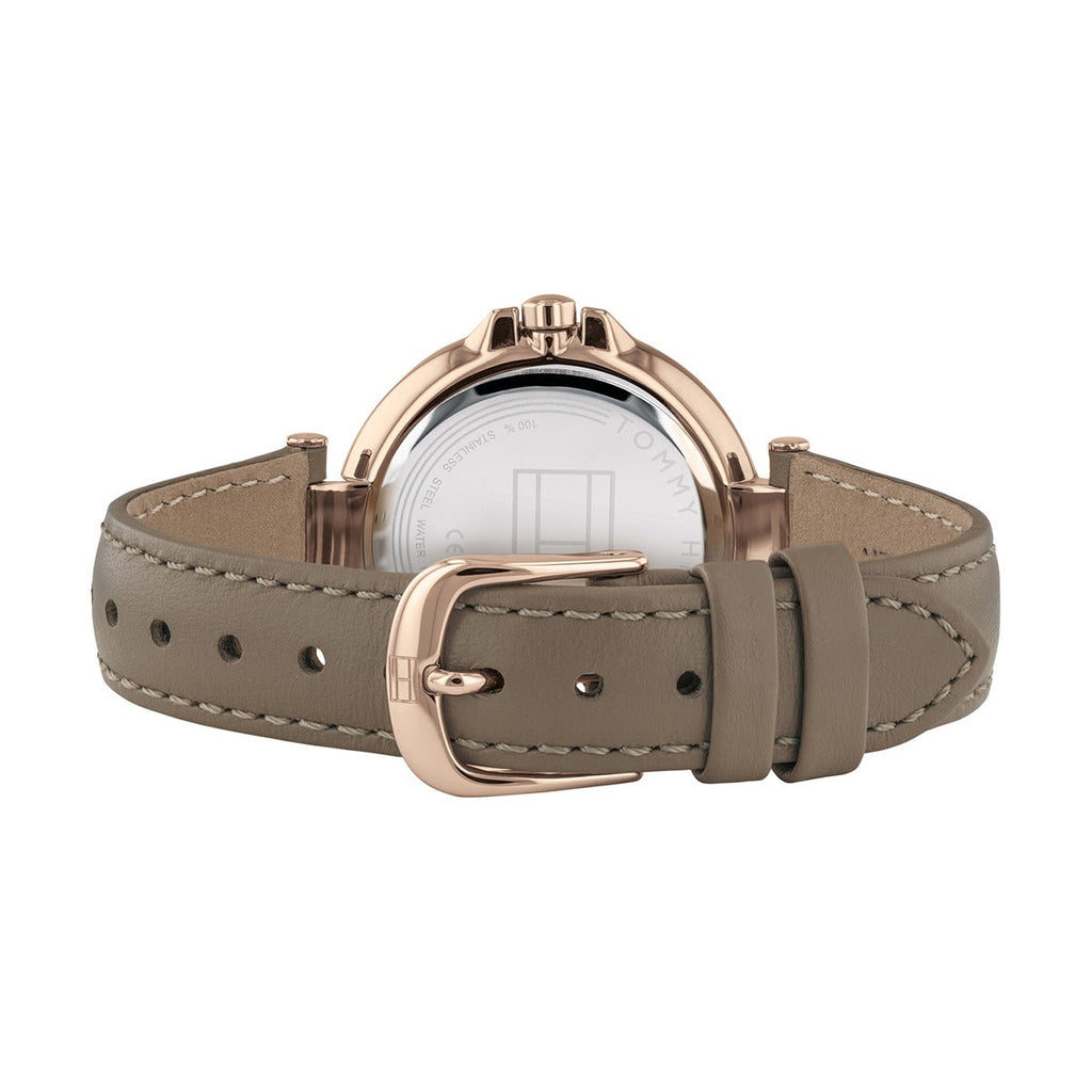 Tommy Hilfiger Angela Quartz Silver Dial Brown Leather Strap Watch for Women - 1782125 Buy Now By Tommy Hilfiger