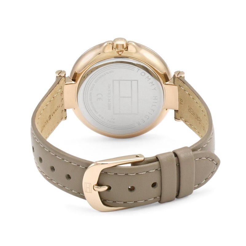 Tommy Hilfiger Angela Quartz Silver Dial Brown Leather Strap Watch for Women - 1782125 Buy Now By Tommy Hilfiger