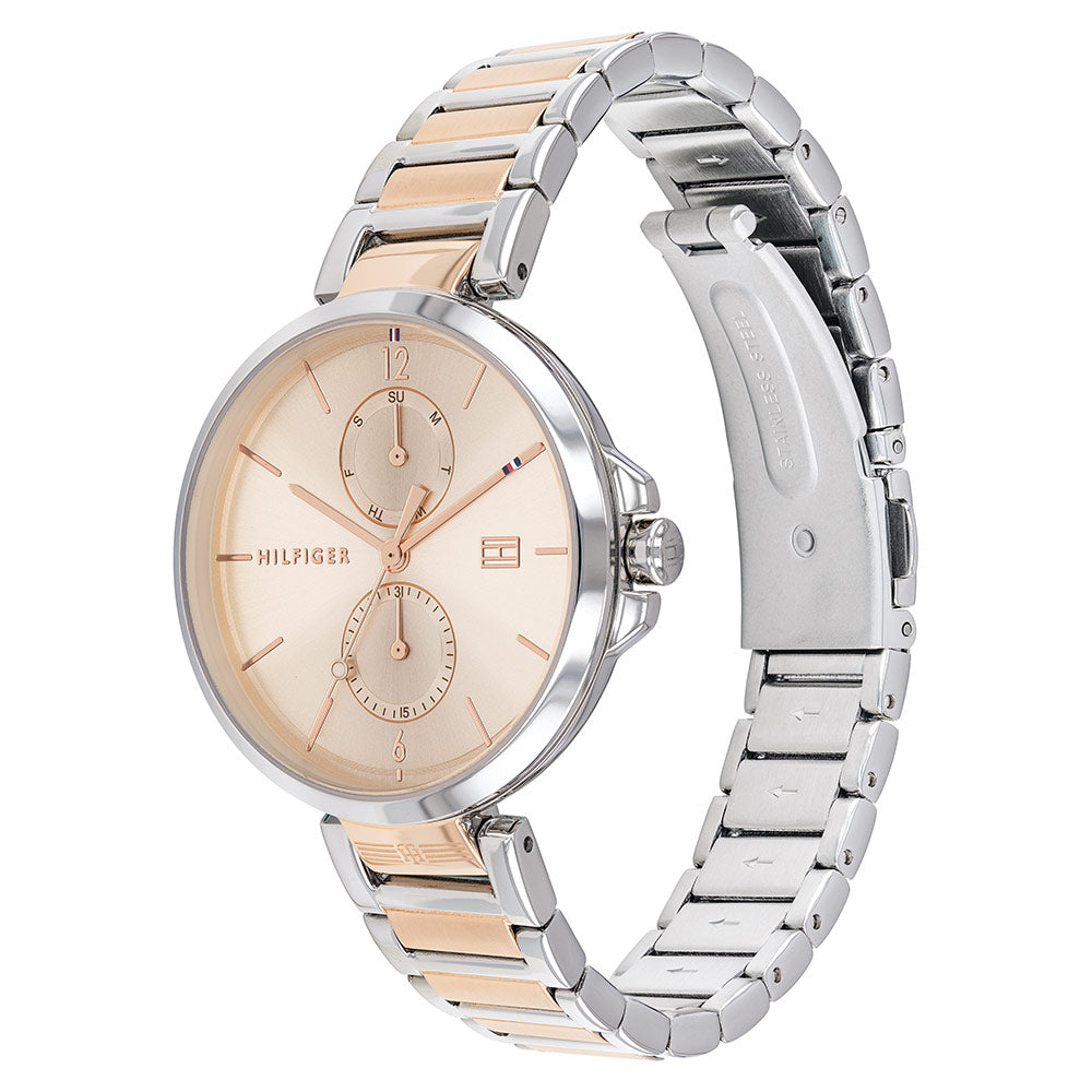 Tommy Hilfiger Angela Chronograph Pink Dial Two Tone Steel Strap Watch for Women - 1782127 Buy Now By Tommy Hilfiger
