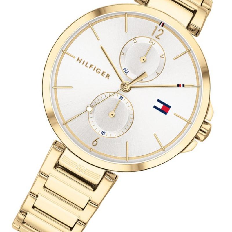 Tommy Hilfiger Angela White Dial Gold Steel Strap Watch for Women - 1782128 Buy Now By Tommy Hilfiger