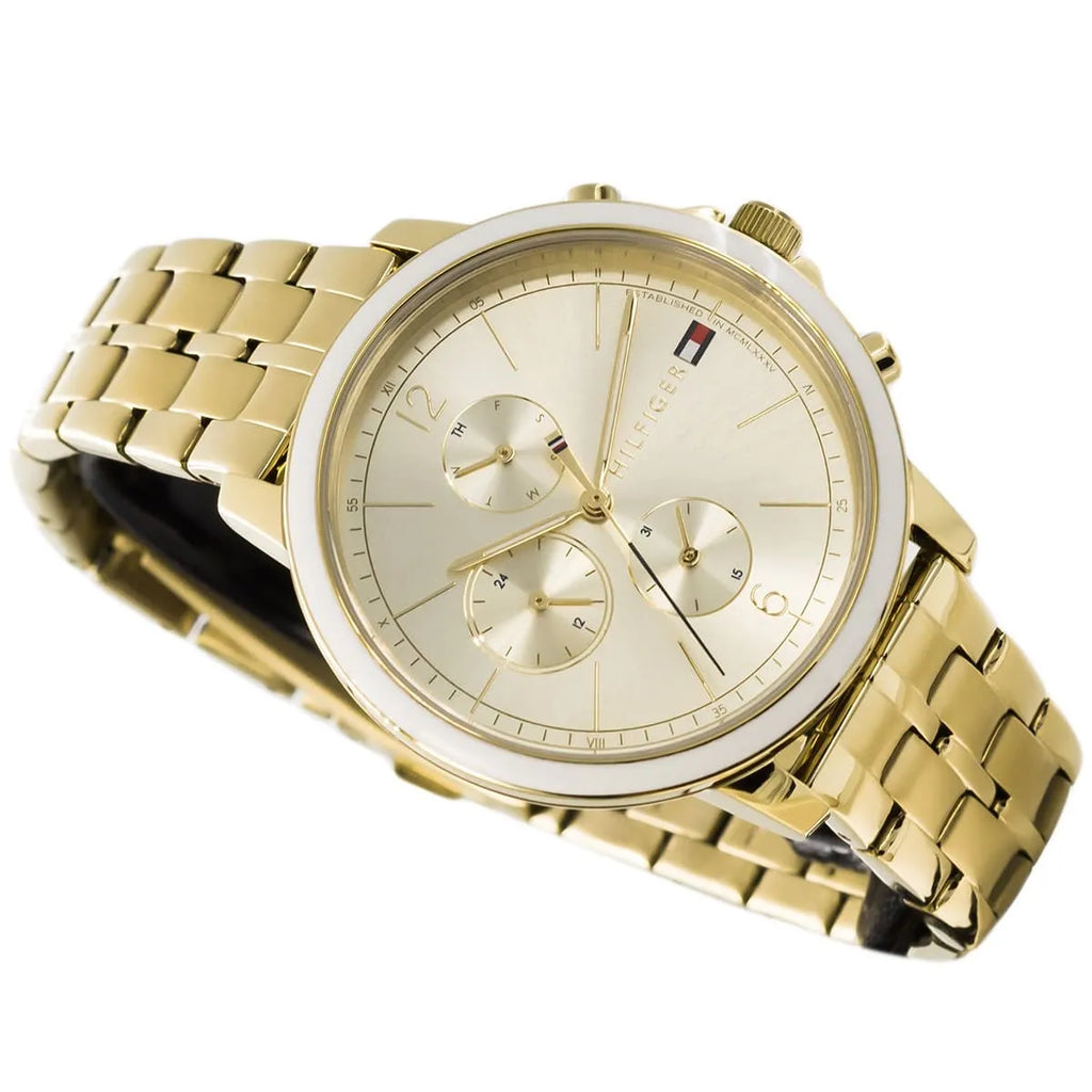 Tommy Hilfiger Madison Quartz Gold Dial Gold Steel Strap Watch For Women - 1782189 Buy Now By Tommy Hilfiger