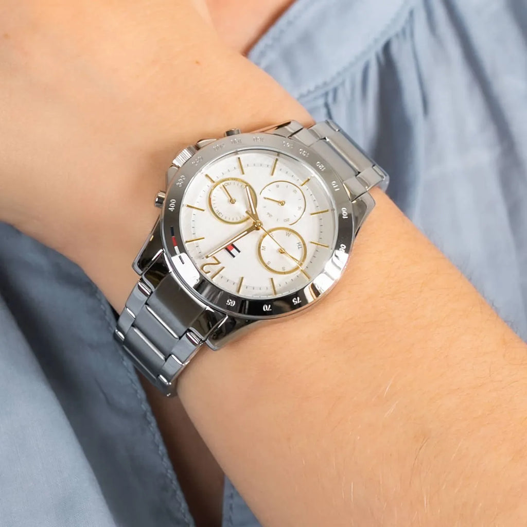Tommy Hilfiger Haven Multifunction Chronograph White Dial Silver Steel Strap Watch For Women - 1782194 Buy Now By Tommy Hilfiger