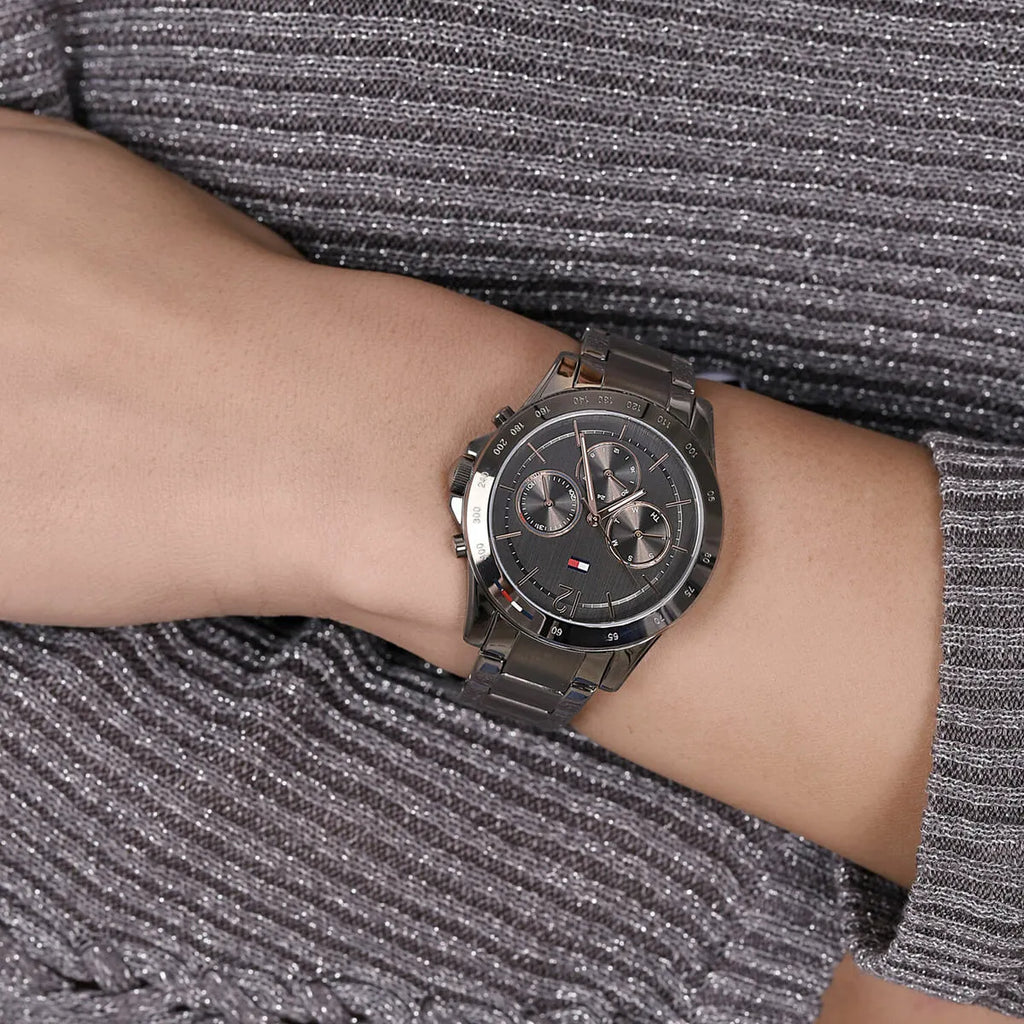 Tommy Hilfiger Haven Chronograph Quartz Grey Dial Grey Steel Strap Watch For Women - 1782196 Buy Now By Tommy Hilfiger