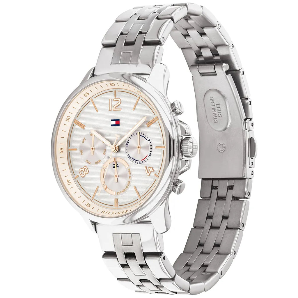 Tommy Hilfiger Harper Chronograph White Dial Silver Steel Strap Watch For Women - 1782222 Buy Now By Tommy Hilfiger