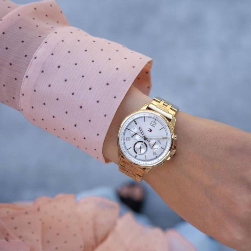 Tommy Hilfiger Harper Chronograph White Dial Gold Steel Strap Watch For Women - 1782223 Buy Now By Tommy Hilfiger