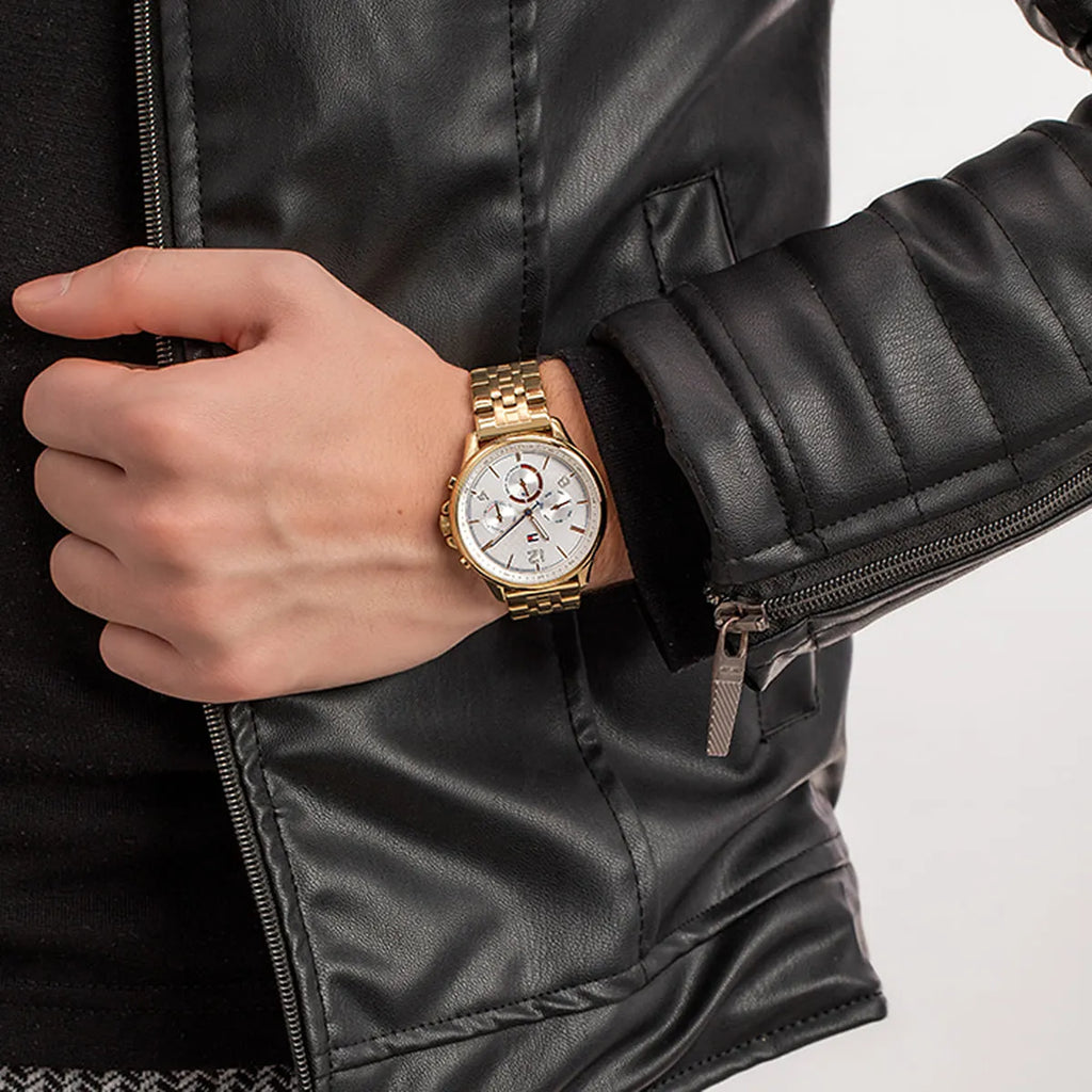 Tommy Hilfiger Harper Chronograph White Dial Gold Steel Strap Watch For Women - 1782223 Buy Now By Tommy Hilfiger