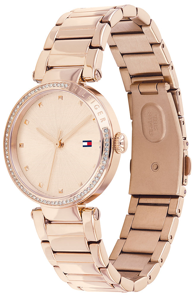 Tommy Hilfiger Lynn Quartz Rose Gold Dial Rose Gold Steel Strap Watch For Women - 1782237 Buy Now By Tommy Hilfiger