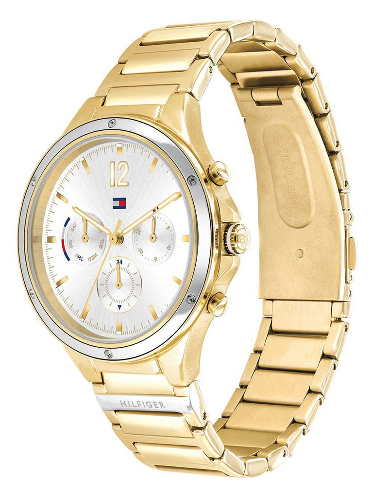 Tommy Hilfiger Eve Chronograph Quartz White Dial Gold Steel Strap Watch For Women - 1782278 Buy Now By Tommy Hilfiger