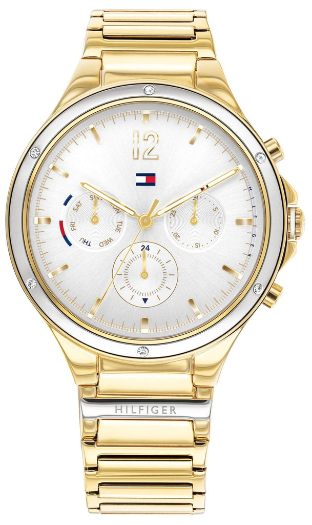 Tommy Hilfiger Eve Chronograph Quartz White Dial Gold Steel Strap Watch For Women - 1782278 Buy Now By Tommy Hilfiger