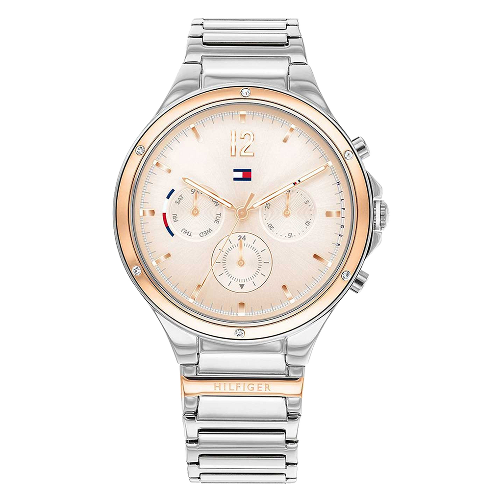 Tommy Hilfiger Eve Chronograph Quartz Pink Dial Silver Steel Strap Watch For Women - 1782279 Buy Now By Tommy Hilfiger