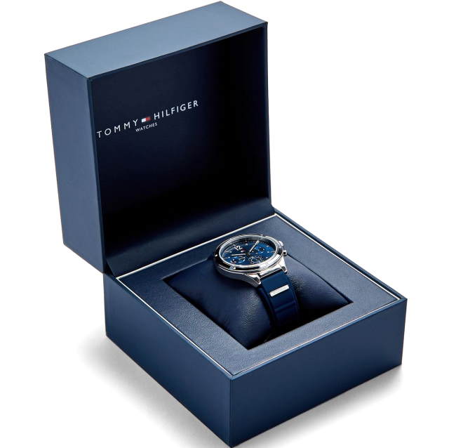 Tommy Hilfiger Eve Chronograph Quartz Blue Dial Blue Rubber Strap Watch For Women - 1782281 Buy Now By Tommy Hilfiger