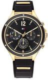 Tommy Hilfiger Eve Chronograph Quartz Black Dial Black Silicone Strap Watch For Women - 1782282 Buy Now By Tommy Hilfiger