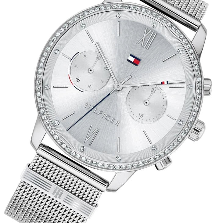 Tommy Hilfiger Blake Diamonds Silver Dial Silver Mesh Bracelet Watch for Women - 1782301 Buy Now By Tommy Hilfiger