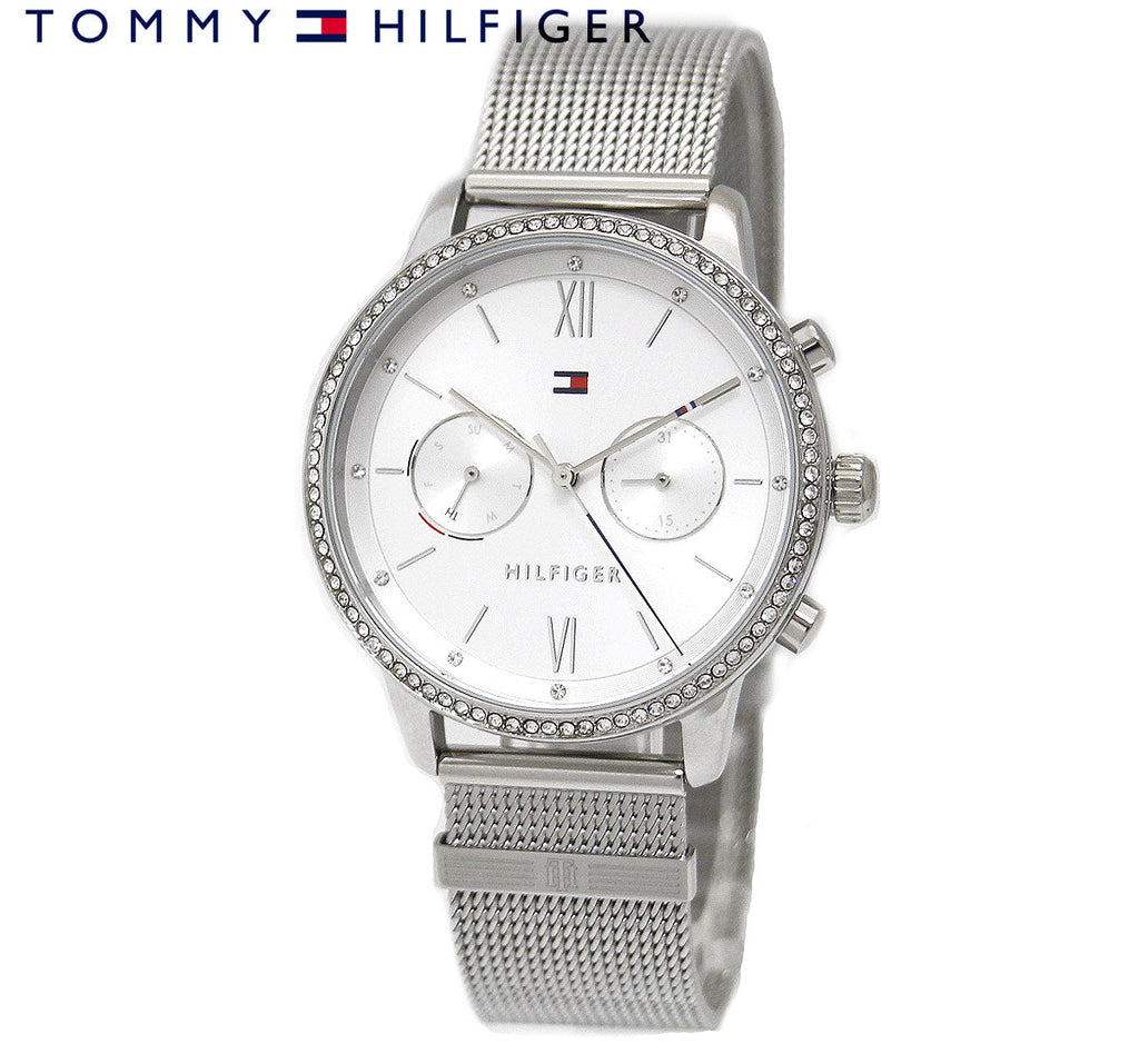 Tommy Hilfiger Blake Diamonds Silver Dial Silver Mesh Bracelet Watch for Women - 1782301 Buy Now By Tommy Hilfiger
