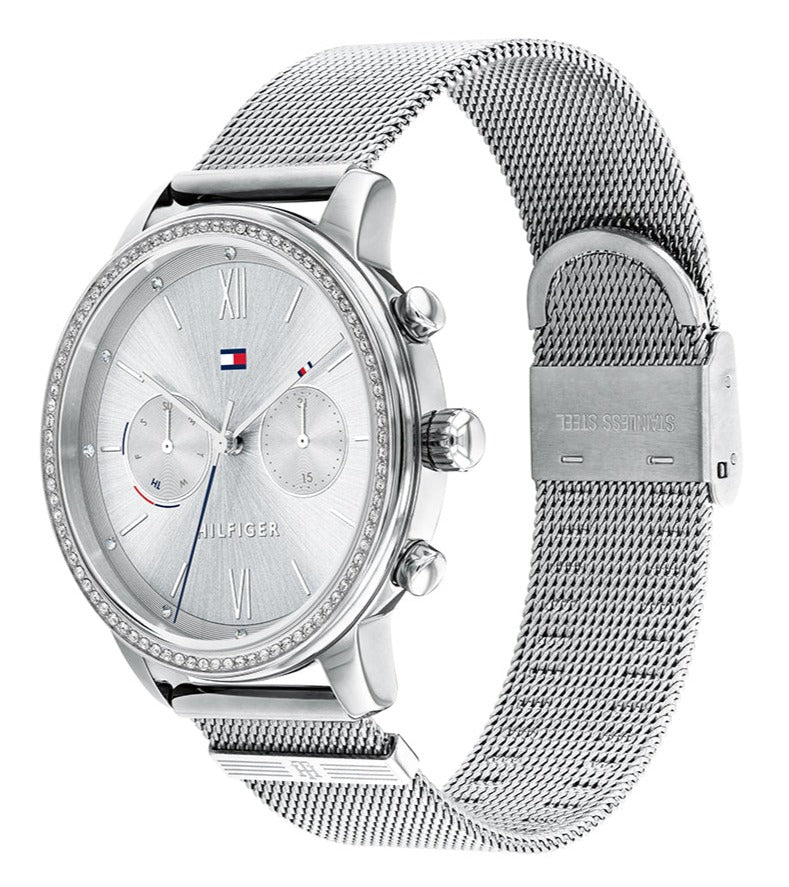 Tommy Hilfiger Blake Diamonds Silver Dial Silver Mesh Bracelet Watch for Women - 1782301 Buy Now By Tommy Hilfiger