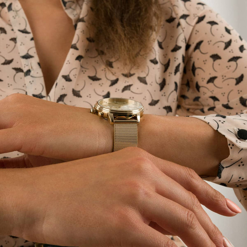 Tommy Hilfiger Blake Quartz Gold Dial Gold Mesh Bracelet Watch for Women - 1782302 Buy Now By Tommy Hilfiger