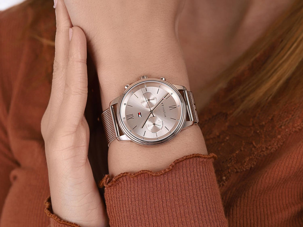 Tommy Hilfiger Blake Quartz Gold Dial Gold Mesh Bracelet Watch for Women - 1782303 Buy Now By Tommy Hilfiger