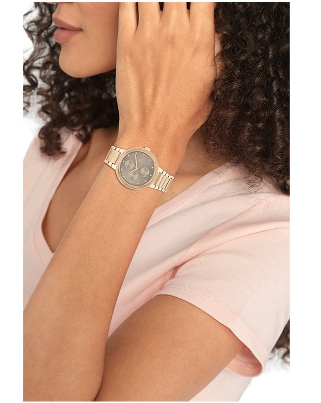 Tommy Hilfiger Joy Chronograph Gold Dial Gold Steel Strap Watch For Women - 1782533 Buy Now By Tommy Hilfiger