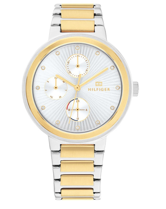 Tommy Hilfiger Joy Chronograph Silver Dial Two Tone Steel Strap Watch for Women - 1782534 Buy Now By Tommy Hilfiger