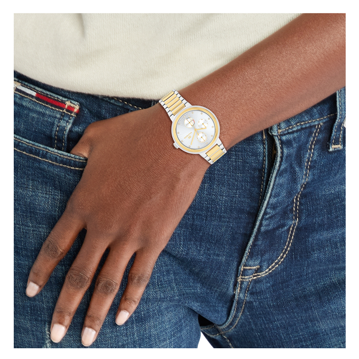 Tommy Hilfiger Joy Chronograph Silver Dial Two Tone Steel Strap Watch for Women - 1782534 Buy Now By Tommy Hilfiger