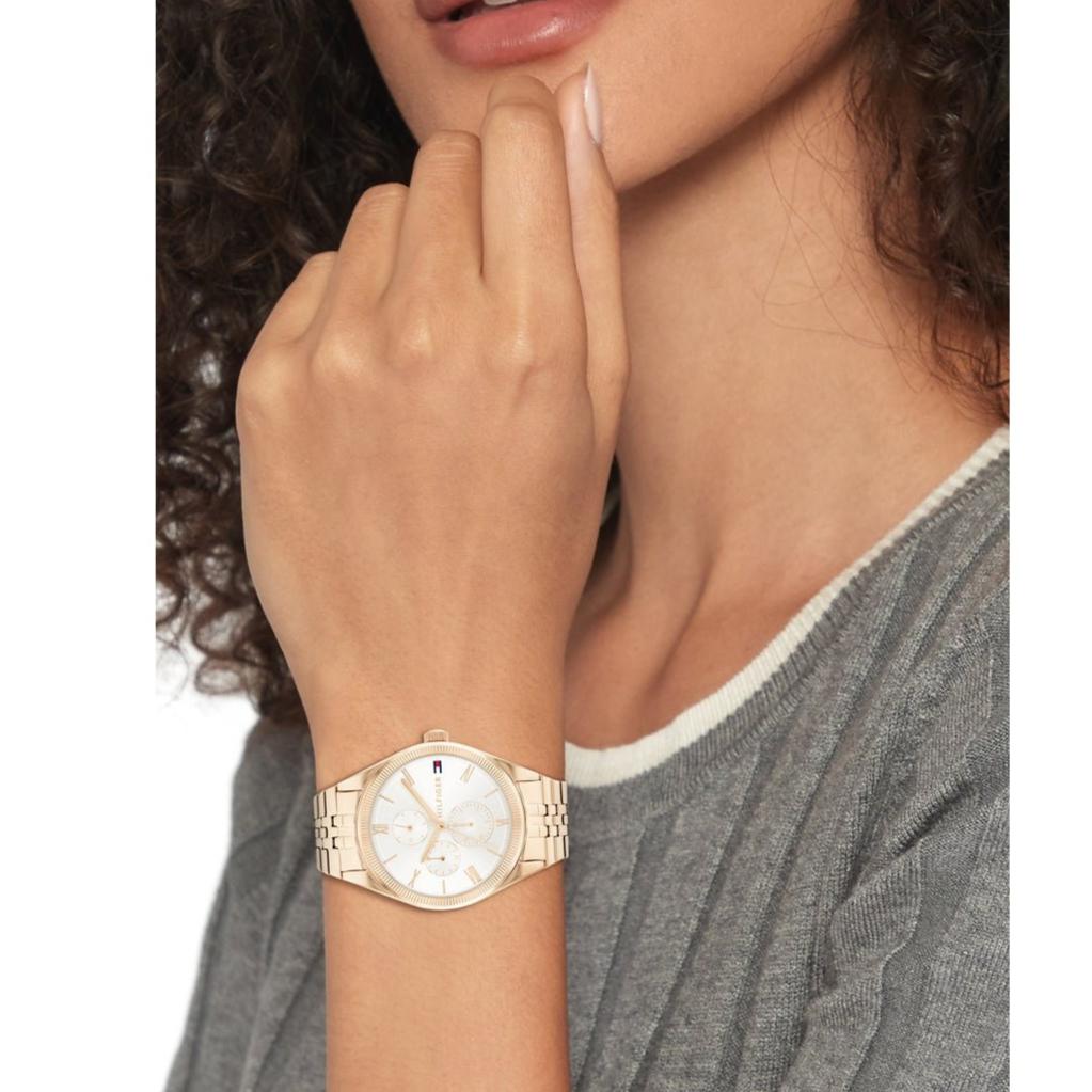 Tommy Hilfiger Monica Quartz White Dial Gold Steel Strap Watch For Women - 1782593 Buy Now By Tommy Hilfiger