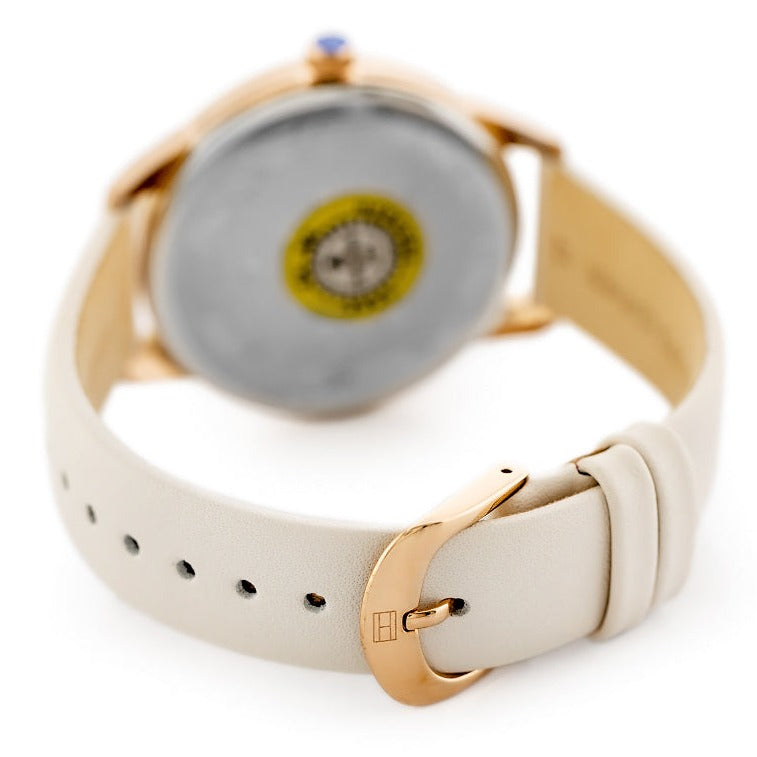 Tommy Hilfiger Brooke Quartz White Dial Cream Leather Strap Watch for Women - 1782022 Buy Now By Tommy Hilfiger