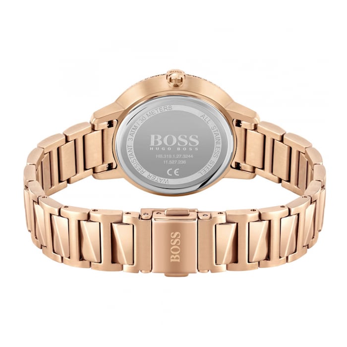 Hugo Boss Signature Gold Dial Gold Stainless Steel Strap Watch for Women - 1502540 Buy Now By Hugo Boss