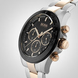 Hugo Boss Here Chronograph Black Dial Two Tone Steel Strap Watch for Men - 1513757 Buy Now By Hugo Boss