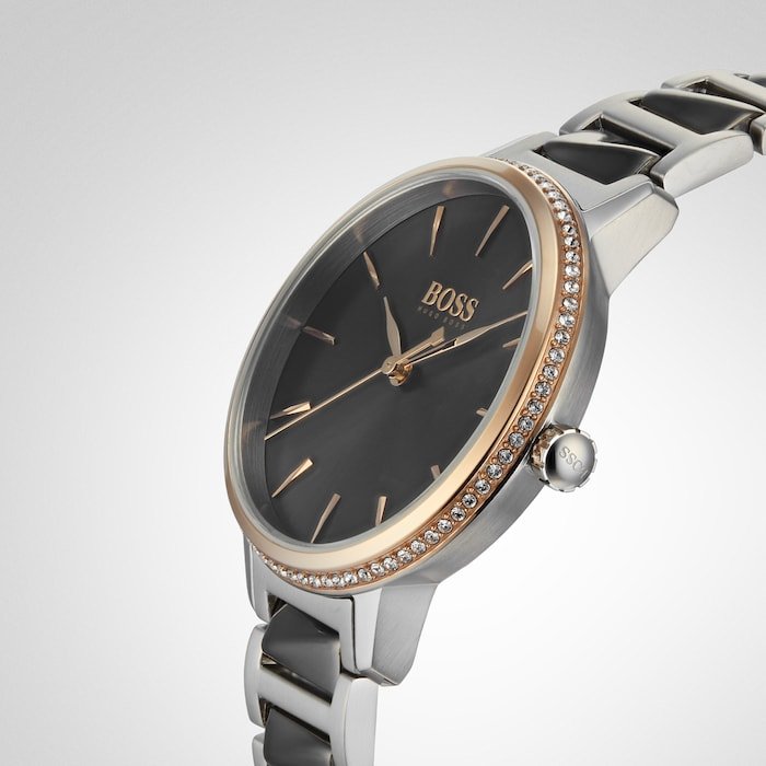 Hugo Boss Signature Grey Dial Silver Steel Strap Watch for Men - 1502569 Buy Now By Hugo Boss