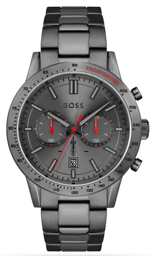 Hugo Boss Allure Chronograph Grey Dial Grey Steel Strap Watch for Men - 1513924 Buy Now By Hugo Boss