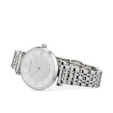 Emporio Armani Gianni T Bar White Crystal Pave Dial Silver Stainless Steel Strap Watch For Women - AR1925 Buy Now By Emporio Armani